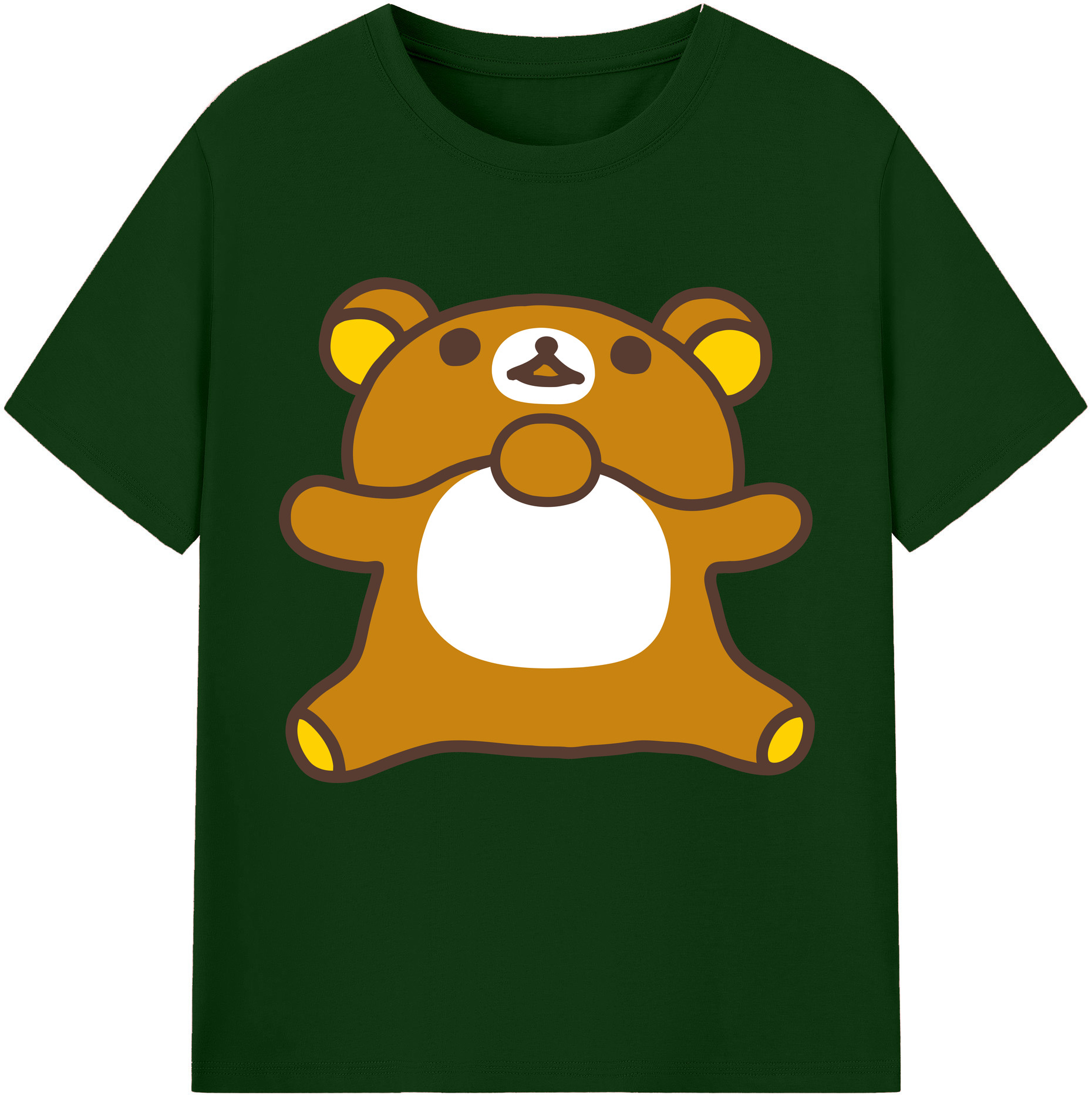 （画像用） リラックマ リラックマ キイロイトリ Rilakkuma Korilakkuma Kiiroitori 綿100％半袖Tシャツ（フロントプリント）